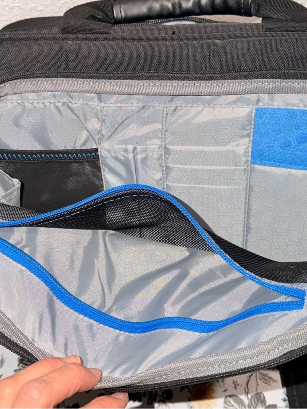 Dell Black Laptop Bag with Blue Accent
